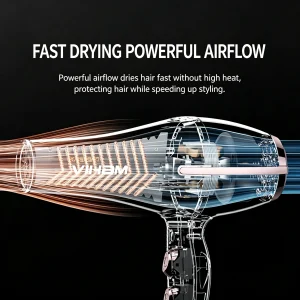 VIHAM Professional Negative Ionic Hair Dryer | 85K RPM Fast Dry, No Heat Damage, Salon-Quality Smooth Hair