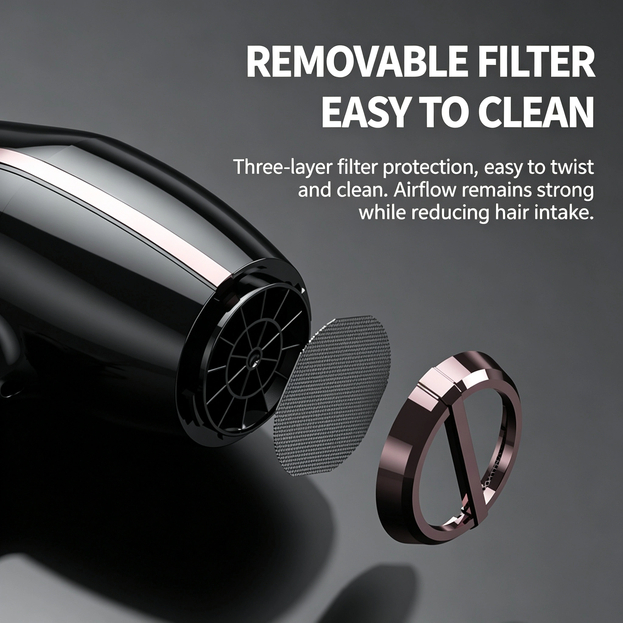 VIHAM Professional Negative Ionic Hair Dryer | 85K RPM Fast Dry, No Heat Damage, Salon-Quality Smooth Hair - Image 3
