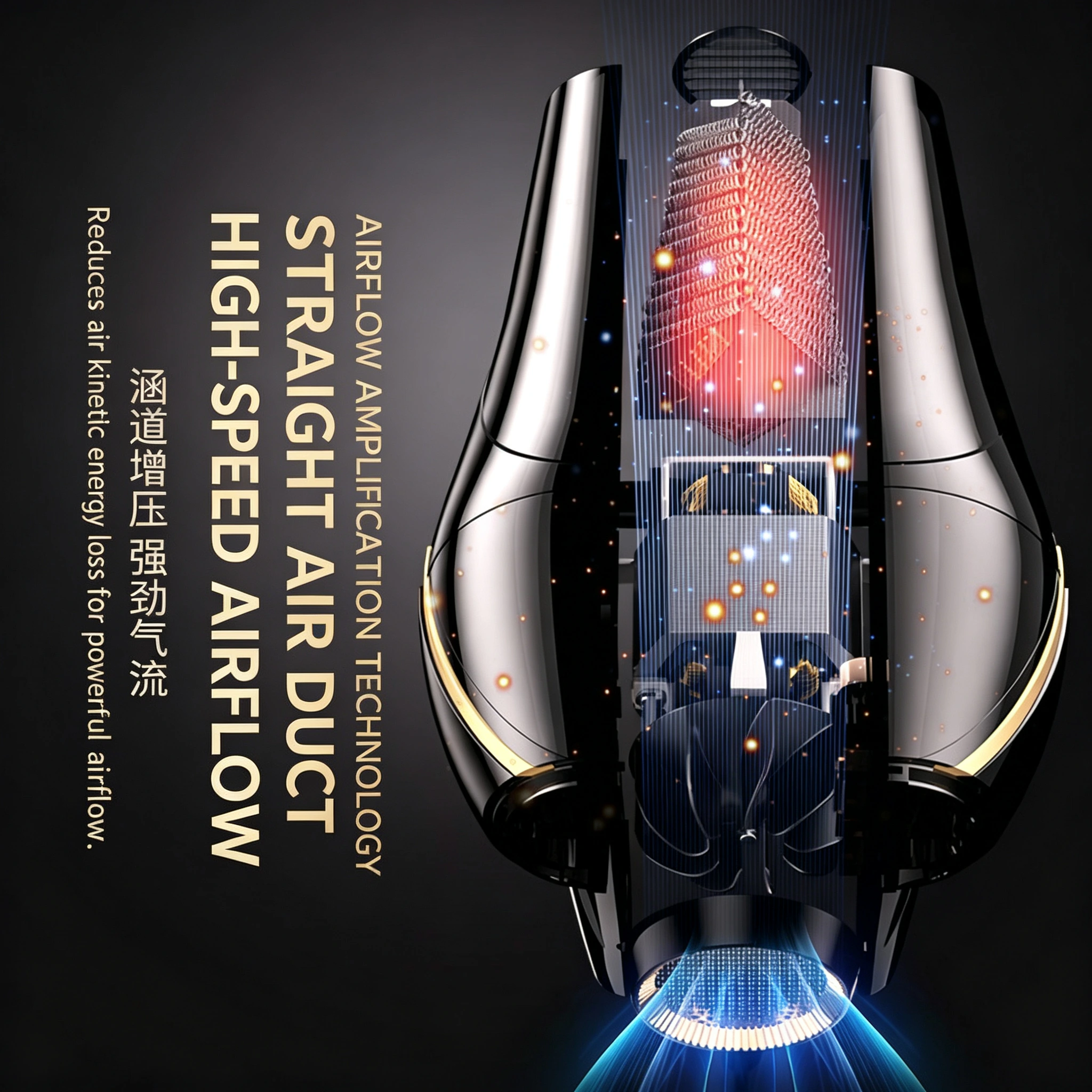 VIHAM Professional Salon-Grade Hair Dryer | 3X Powerful Airflow, Blue Light Ionic Care, Fast Dry & Damage-Free Styling - Image 10