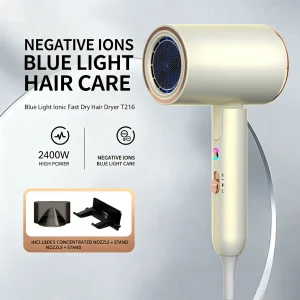 VIHAM Foldable Ionic Hair Dryer | 29s Fast Drying, Smart Constant Temp, 50 Million Negative Ions for Travel & Home Use