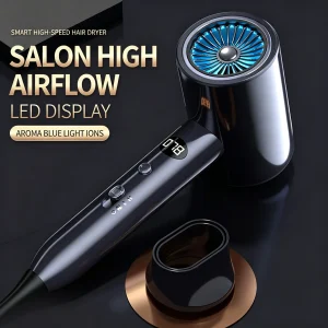 VIHAM Smart High-Speed Hair Dryer | Salon-Grade Airflow, Blue Light Negative Ions, LED Display & Ultra-Quiet Operation