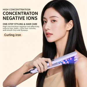 VIHAM Professional Salon-Grade Flat Iron for All Hair Types, Anti-Tugging & Travel-Friendly