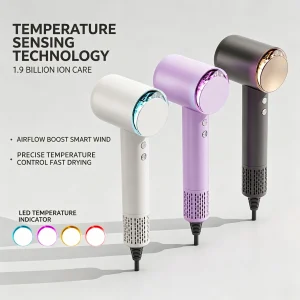 VIHAM High-Speed Hair Dryer | 150,000 RPM Brushless Motor, 29s Fast Drying, 1.9 Billion Plasma Ions
